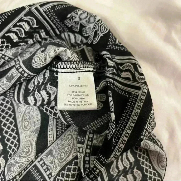 Pink Rose elephant print blouse size small - Picture 12 of 12